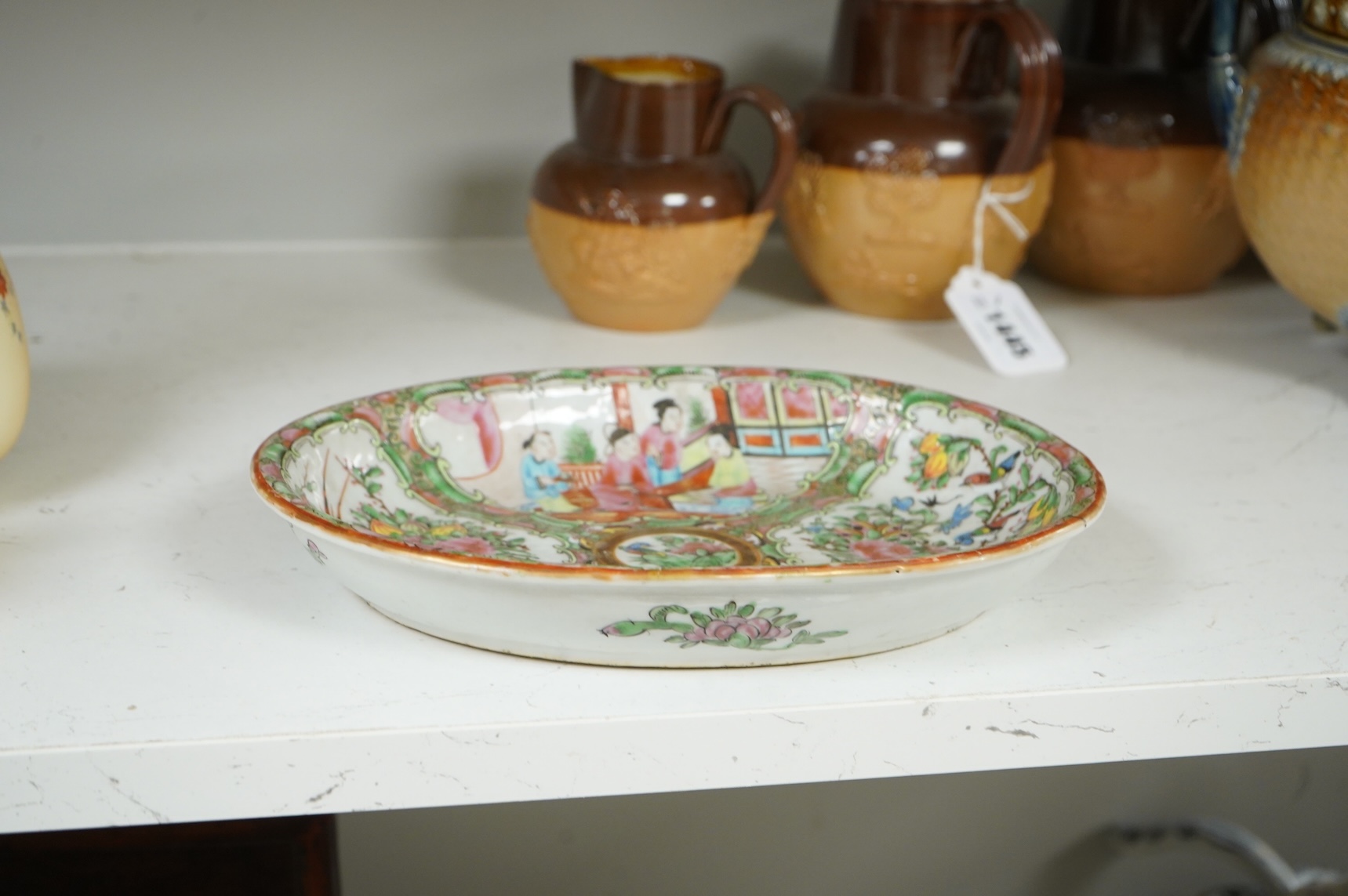 A 19th century Chinese famille rose dish, 26cm